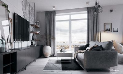 Gray house with Nordic style